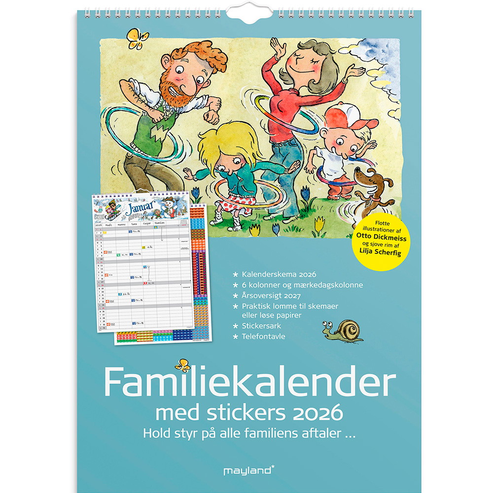 Mayland 2026 26066250 6 kolonner vægkalender 30x42cm