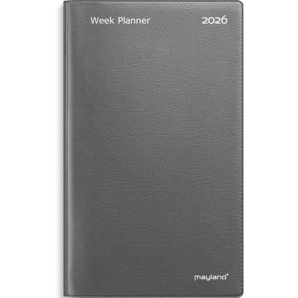 Mayland 2026 26088000 week planner 18x10,5cm mørkegrå