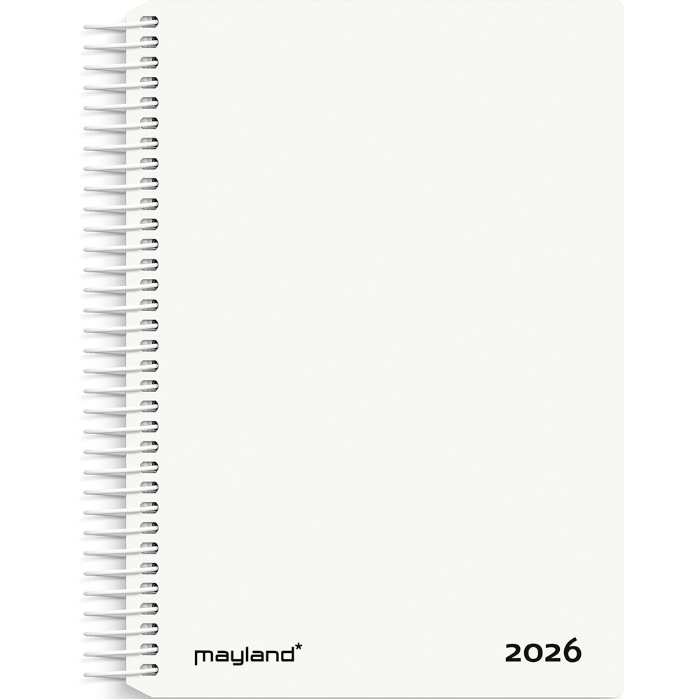 Mayland 2026 26210010 spiralkalender 17,5x13,5cm hvid