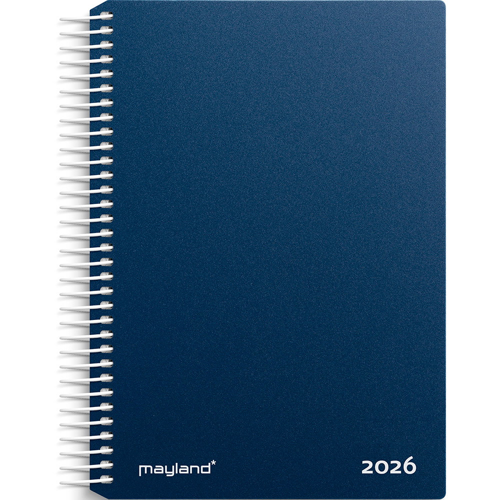 Mayland 2026 26210020 spiralkalender 17,5x13,5cm blå