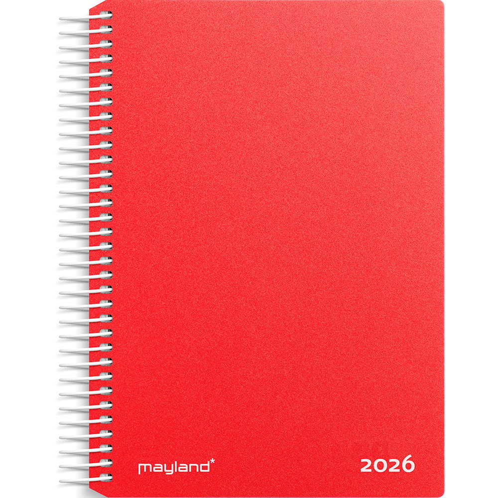 Mayland 2026 26210040 spiralkalender 17,5x13,5cm rød