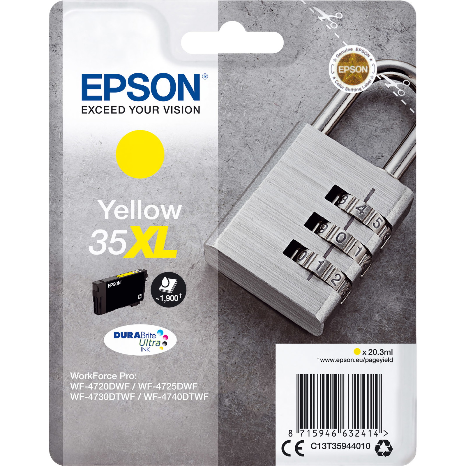 Epson BlÃ¦k C13T35944010 Gul