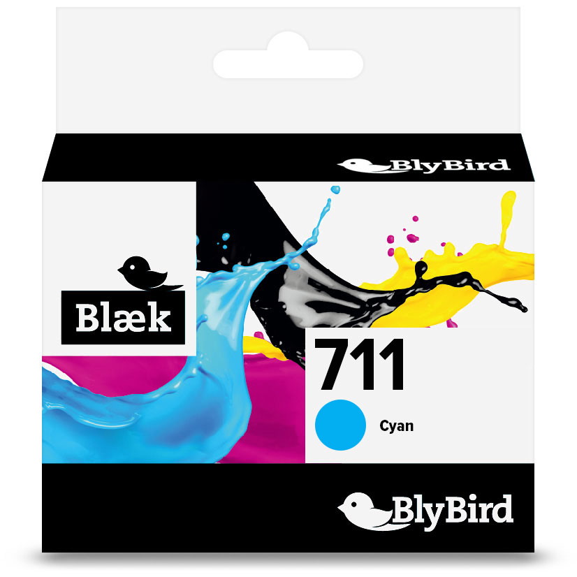 BlyBird 711 CZ130A Cyan BlÃ¯Â¿Â½kpatron, 29 ml