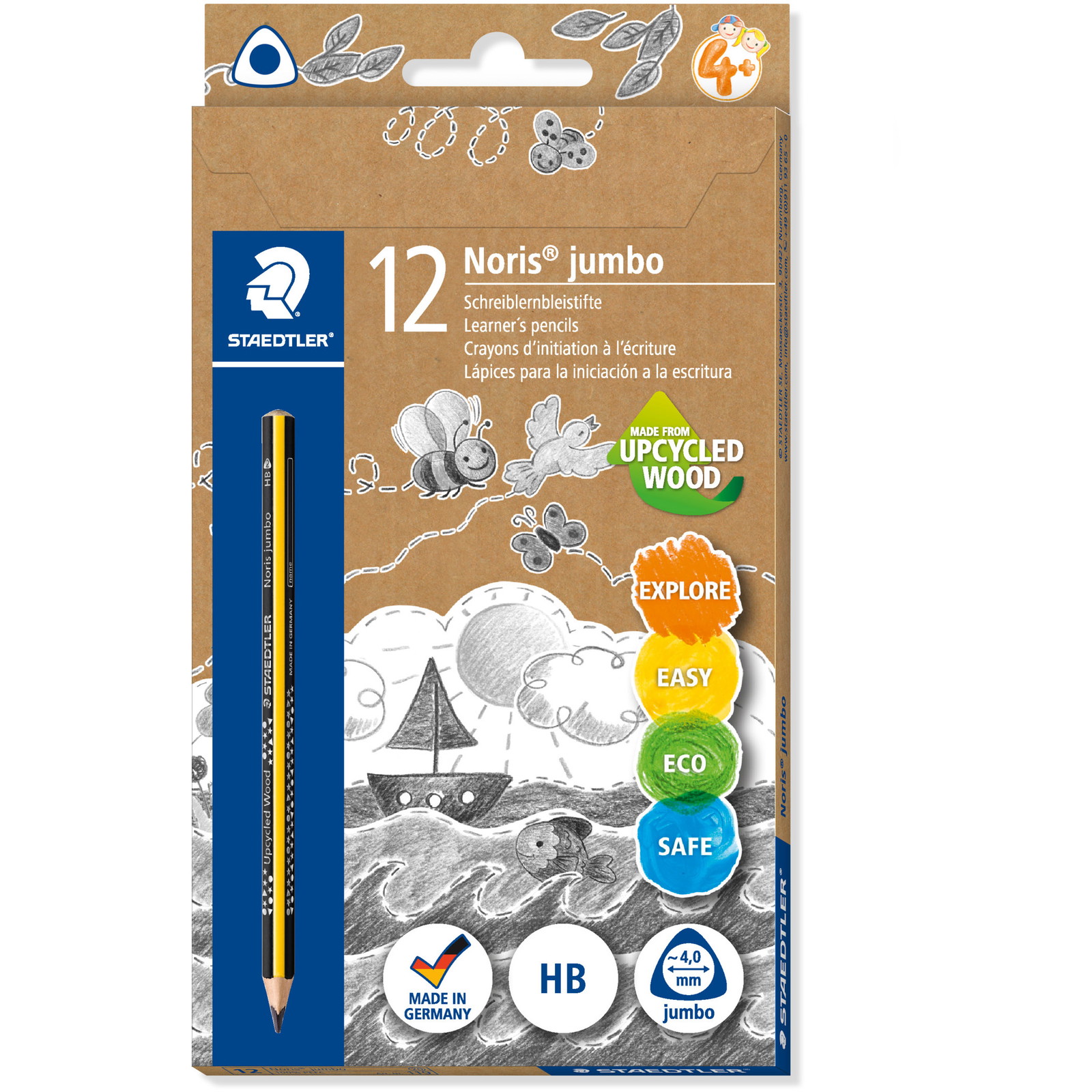 2 x Staedtler Noris Jumbo 119 blyant HB 12stk