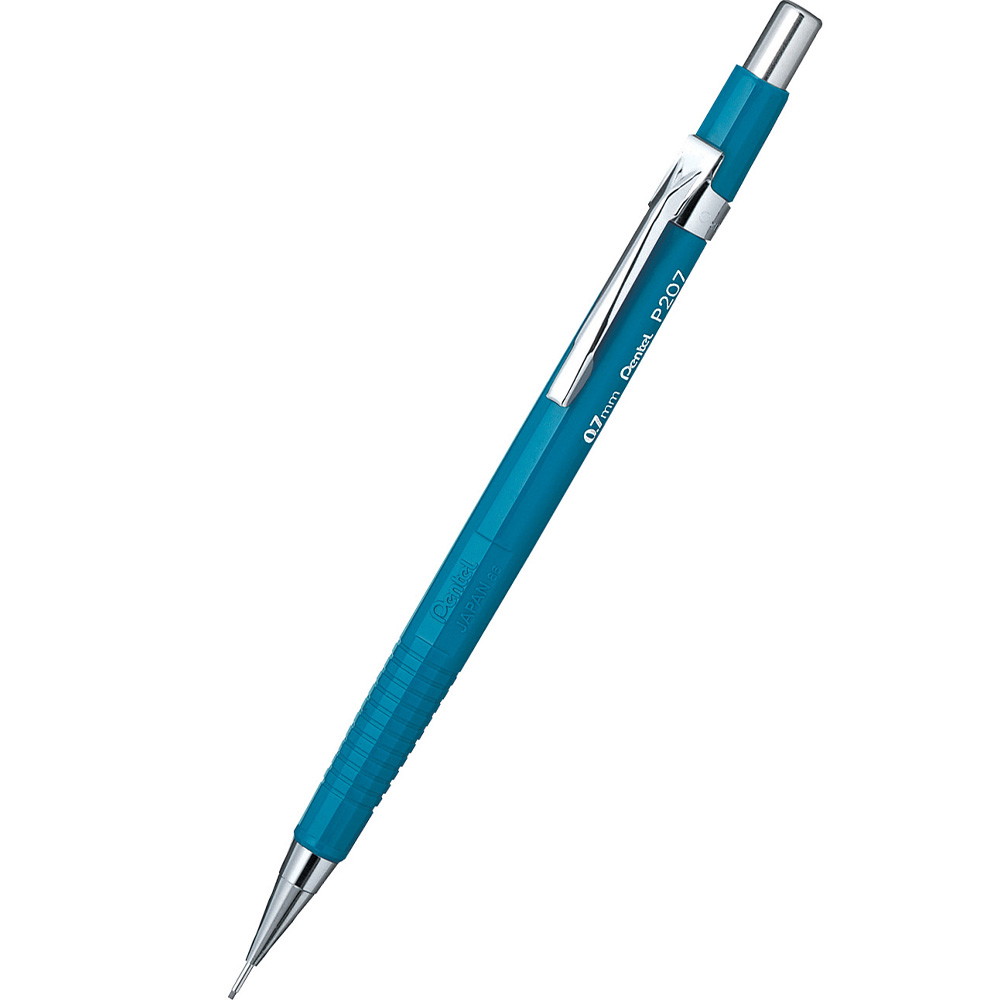 12 x Pentel P207 pencil 0,7mm blå