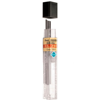 Pentel stifter 2H med 0,5 mm mine