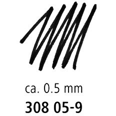 Staedtler Pigment Liner med 0,5 mm spids i farven sort