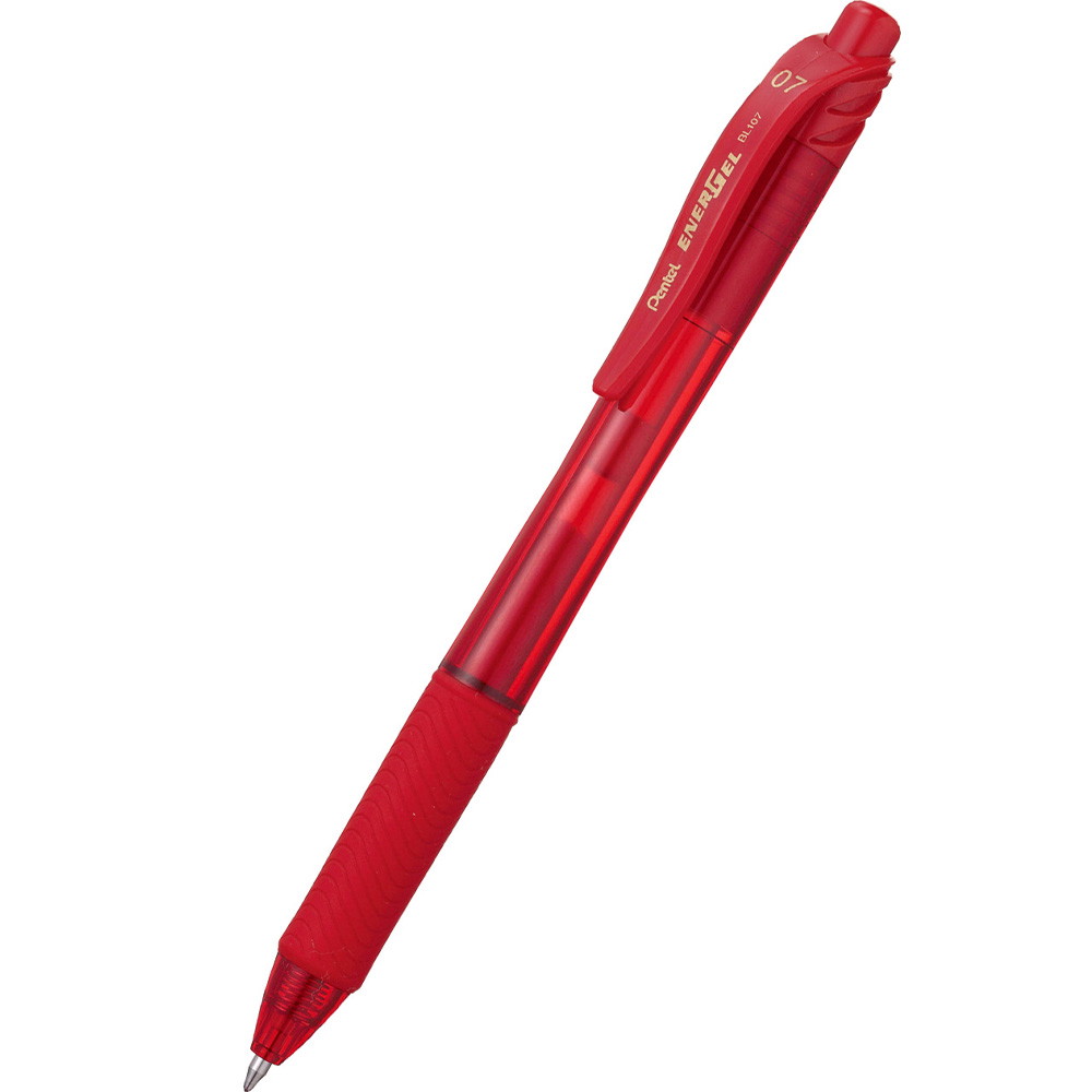 12 x Pentel EnerGel X BL107 kuglepen 0,7mm rød