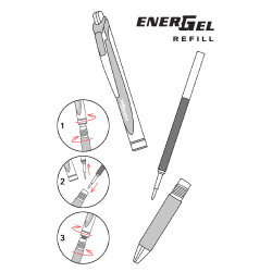 Pentel EnerGel BL77 pen 0,7mm sort