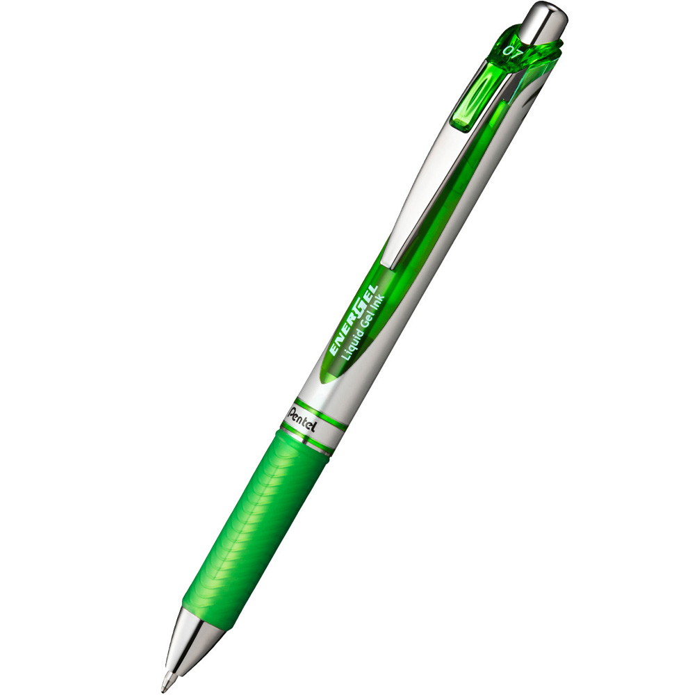 12 x Pentel EnerGel BL77 pen 0,7mm lysegrøn