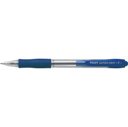 Pilot SuperGrip pen med ekstrasmal 0,21 mm stregbredde i farven blå