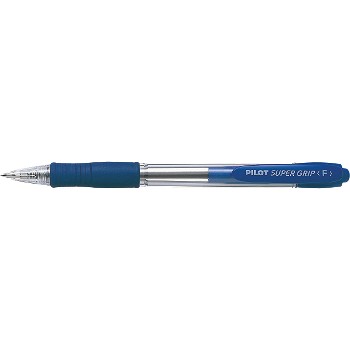 Pilot SuperGrip pen med ekstrasmal 0,21 mm stregbredde i farven blå