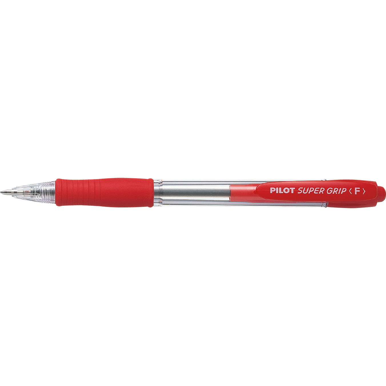 Pilot SuperGrip pen med ekstrasmal 0,21 mm stregbredde i farven rød