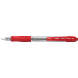 Pilot SuperGrip pen med ekstrasmal 0,21 mm stregbredde i farven rød