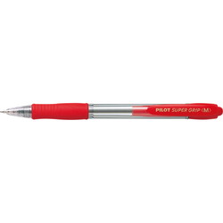 Pilot SuperGrip pen med 0,25 mm linjebredde i farven rød