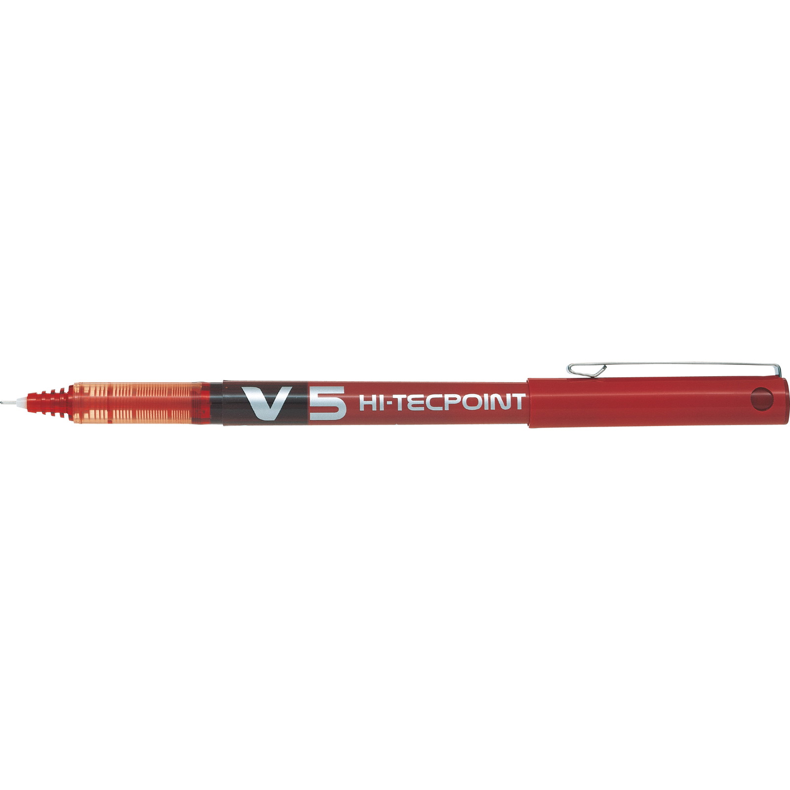 Pilot V5 rollerpen med 0,5 mm spids i farven rød