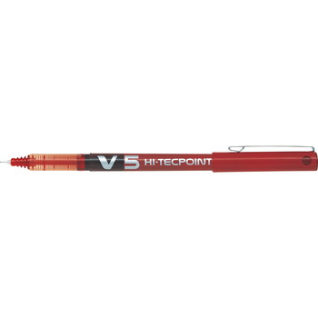 Pilot V5 rollerpen med 0,5 mm spids i farven rød