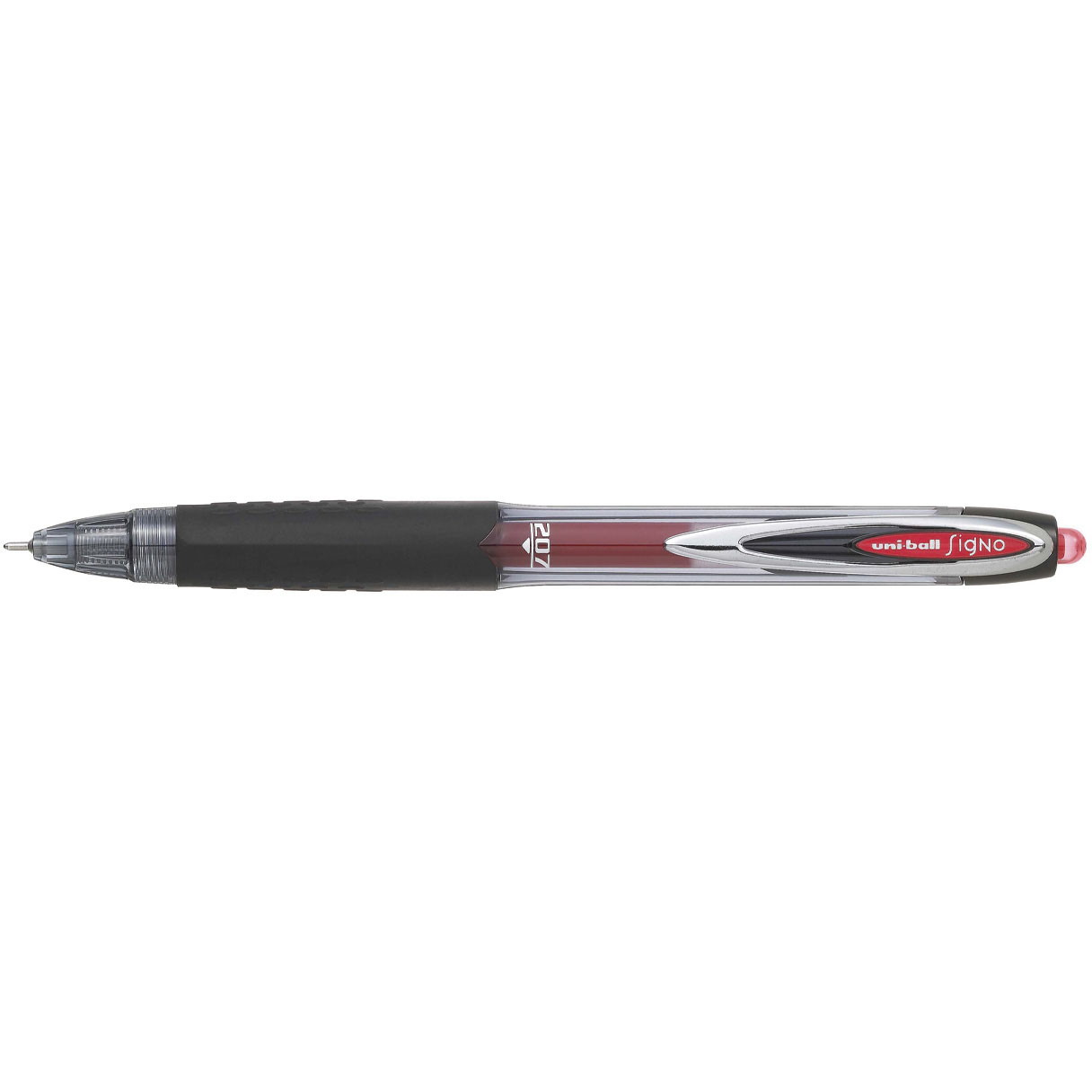 Uni-ball Signo 207 needlepoint pen med 0,4 mm skrivebredde i farven rød