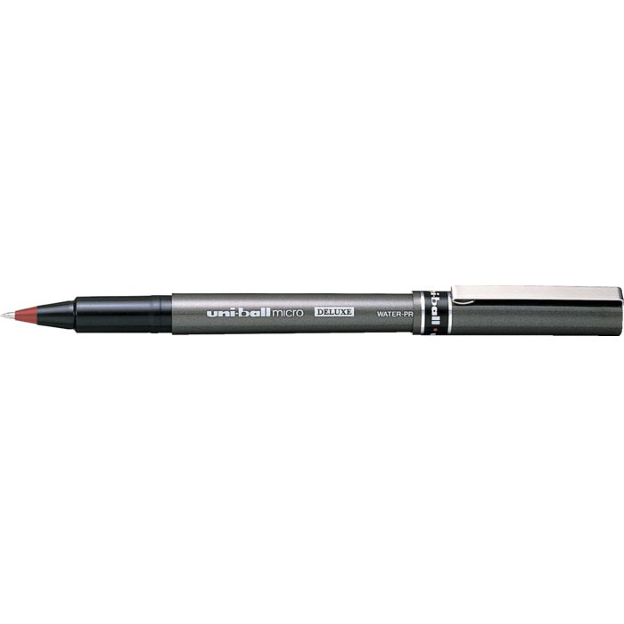 Uni-ball 155 DELUXE pen med 0,2 mm stregbredde i farven rød