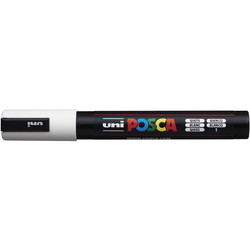 Uni Posca 5M tus med 2,5 mm spids i farven hvid