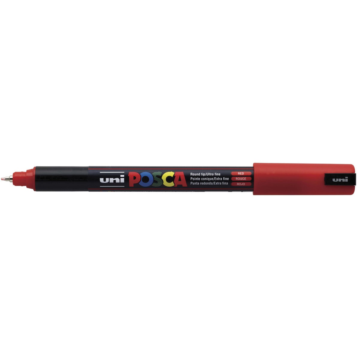 Uni Posca 1MR marker med ultrasmal skrivespids på 0,7 mm i farven rød