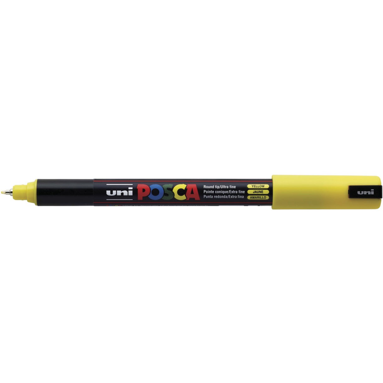 Uni Posca 1MR marker med ultrasmal skrivespids på 0,7 mm i farven gul