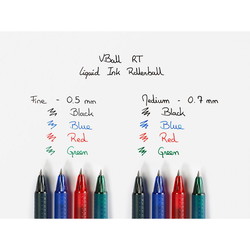 Pilot V Ball RT pen med 0,5 mm spids i farven sort