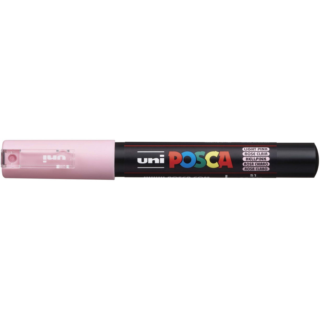 Uni Posca 1MC paintmarker med ekstra smal spids på 1 mm i farven lyserød