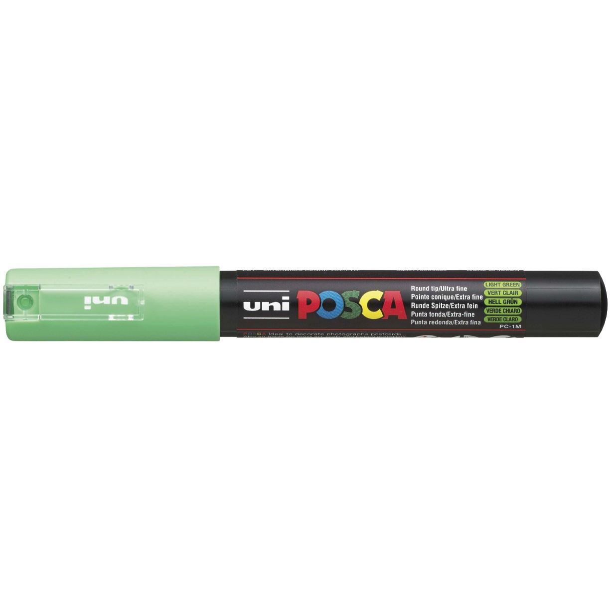 Uni Posca 1MC paintmarker med ekstra smal spids på 1 mm i farven lysegrøn