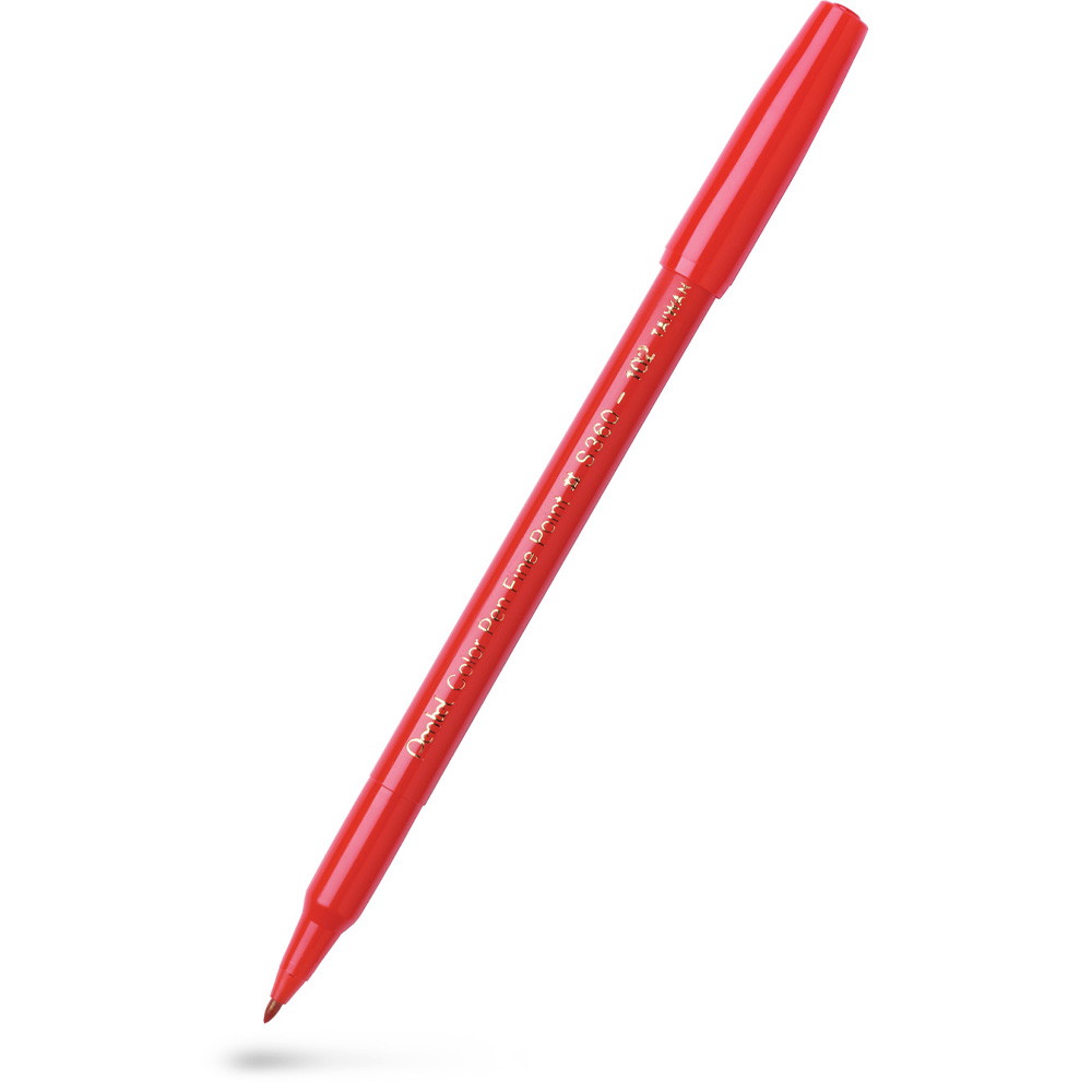 Pentel Color Pen S360 fiberpen 1mm rød