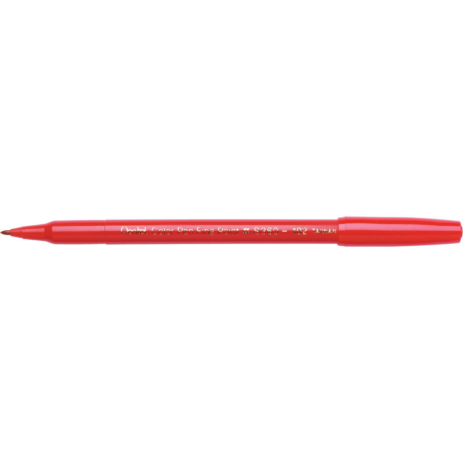 Pentel S360 fiberpen rød