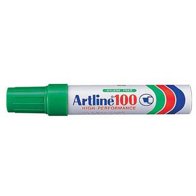 Artline 100 marker med 12 mm stregbredde i farven grøn