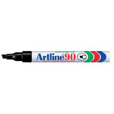 Artline 90 marker med 5 mm skrå stregbredde i farven sort