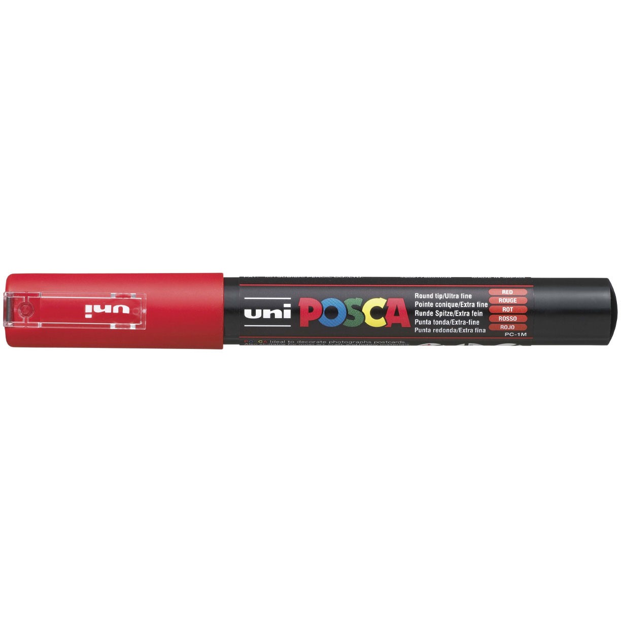 Uni Posca 1MC paintmarker med ekstra smal spids på 1 mm i farven rød