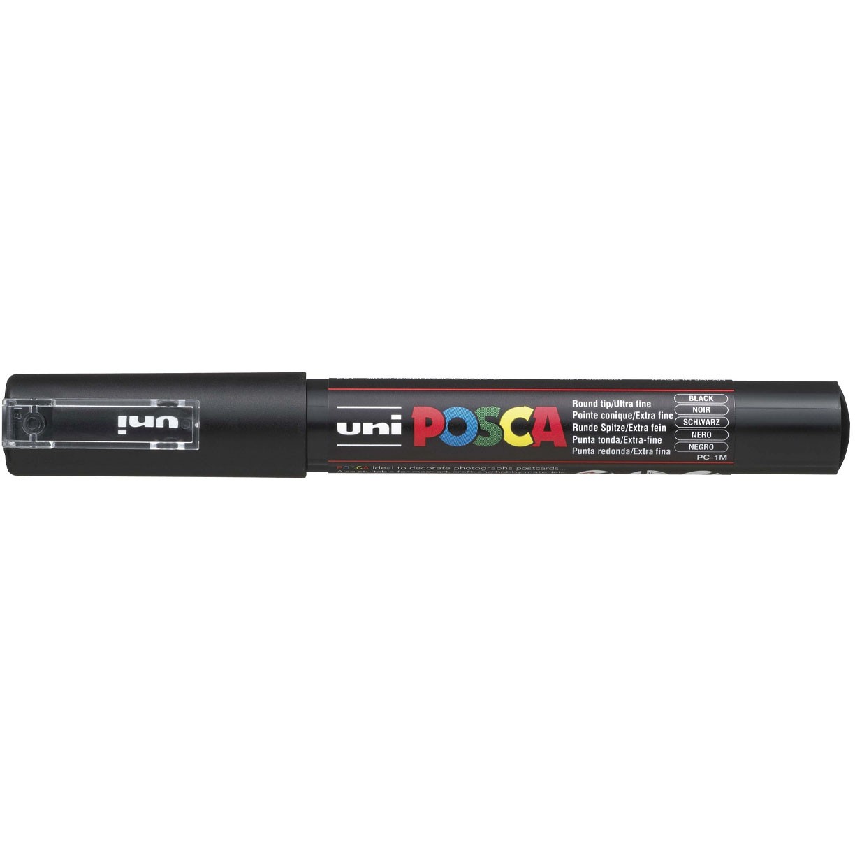 Uni Posca 1MC paintmarker med ekstra smal spids på 1 mm i farven sort
