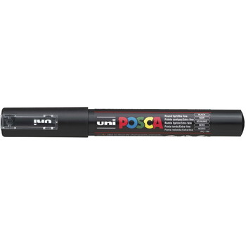 Uni Posca 1MC paintmarker med ekstra smal spids på 1 mm i farven sort