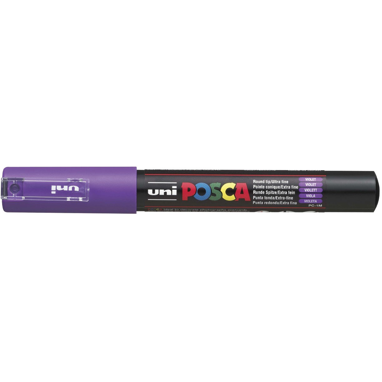 Uni Posca 1MC paintmarker med ekstra smal spids på 1 mm i farven violet