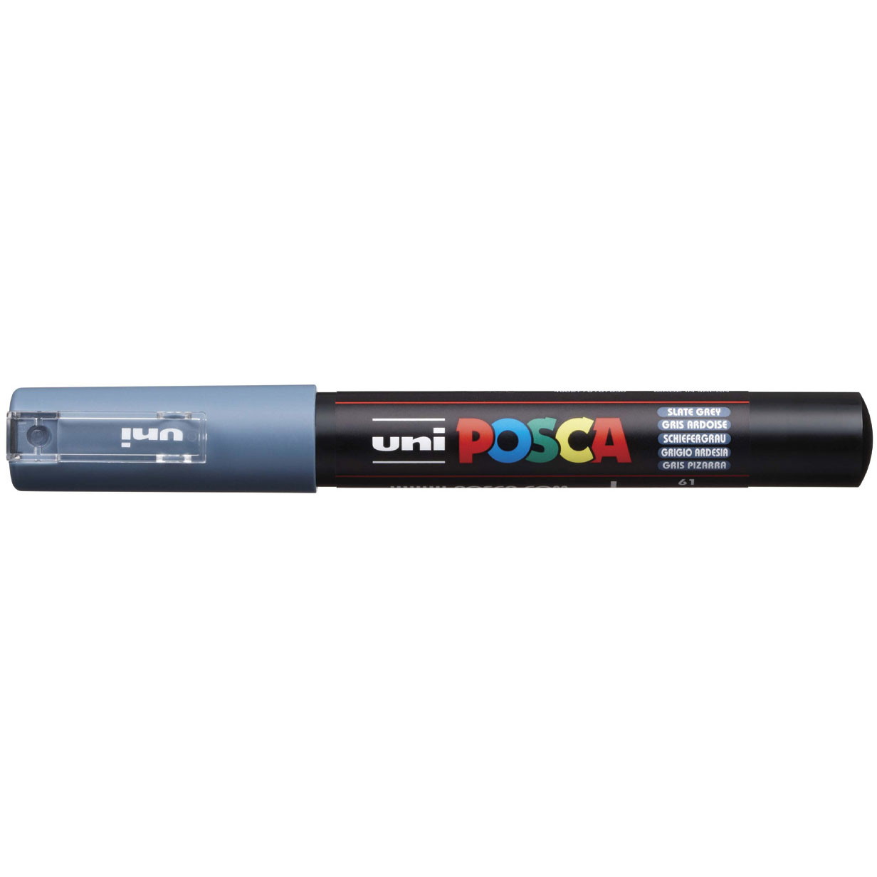 Uni Posca 1MC paintmarker med ekstra smal spids på 1 mm i farven grå