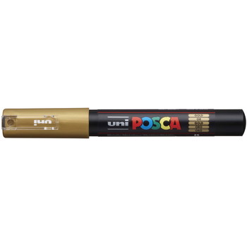 Uni Posca 1MC paintmarker med ekstra smal spids på 1 mm i farven guld