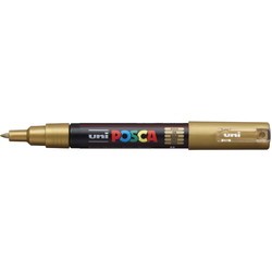 Uni Posca 1MC paintmarker med ekstra smal spids på 1 mm i farven guld