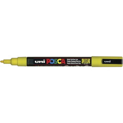 Uni Posca 3M marker med smal spids på 1,3 mm i farven solskinsgul