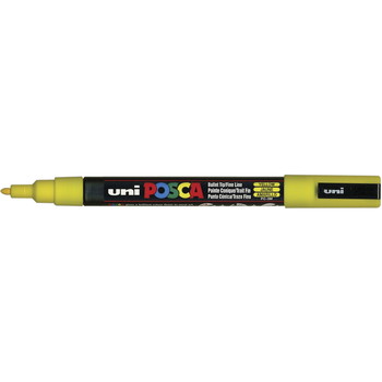 Uni Posca 3M marker med smal spids på 1,3 mm i farven solskinsgul