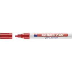 Edding 750 Paint Marker med en skrivestreg på 2 til 4 mm i farven rød