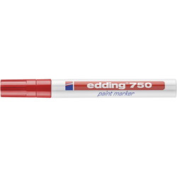 Edding 750 Paint Marker med en skrivestreg på 2 til 4 mm i farven rød