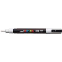 Uni Posca 3M marker med smal spids på 1,3 mm i farven hvid