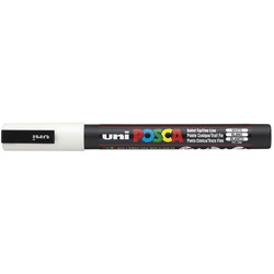 Uni Posca 3M marker med smal spids på 1,3 mm i farven hvid