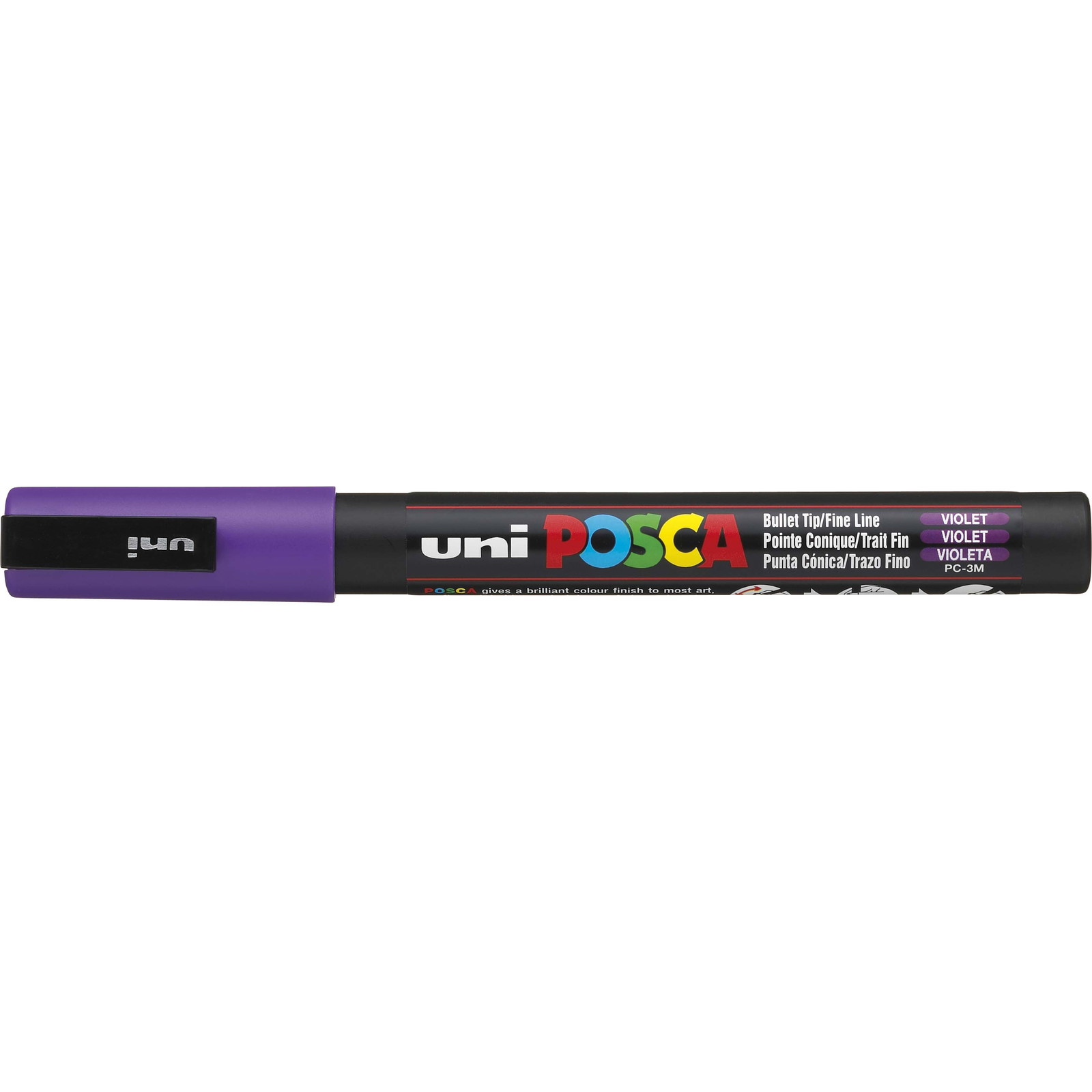 Uni Posca 3M marker med smal spids på 1,3 mm i farven violet