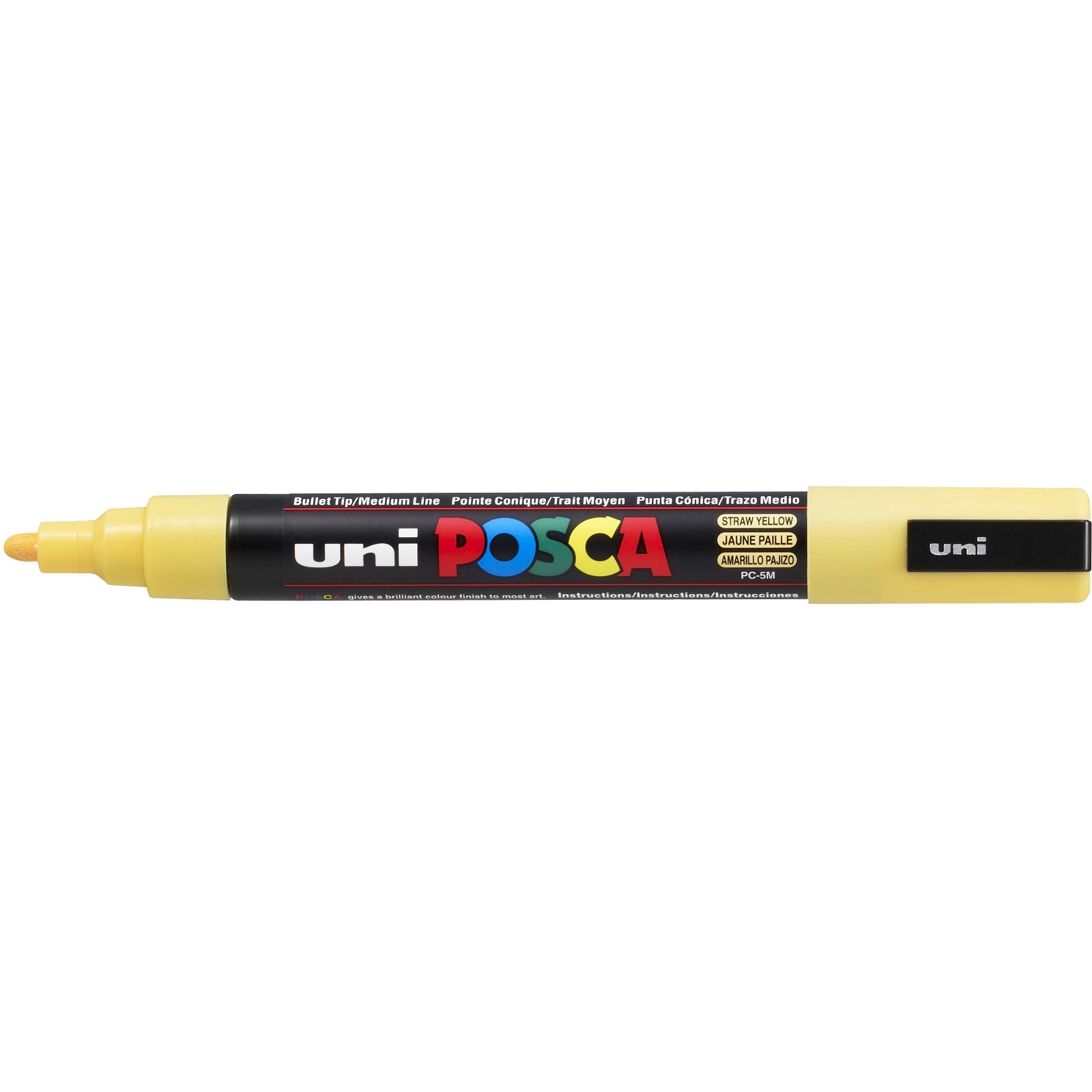 Uni Posca 5M tus med 2,5 mm spids i farven pastel gul