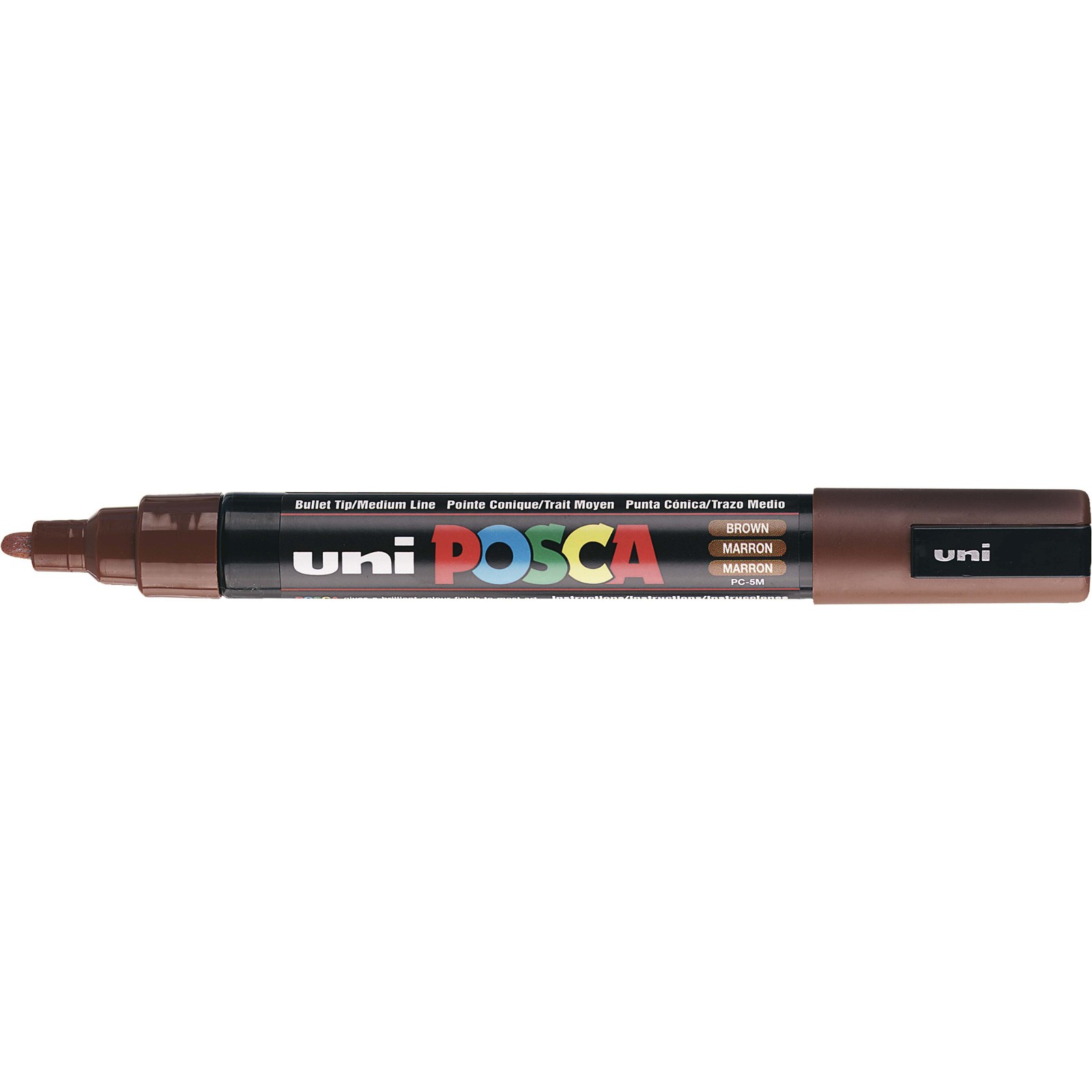 Uni Posca 5M tus med 2,5 mm spids i farven mørkebrun