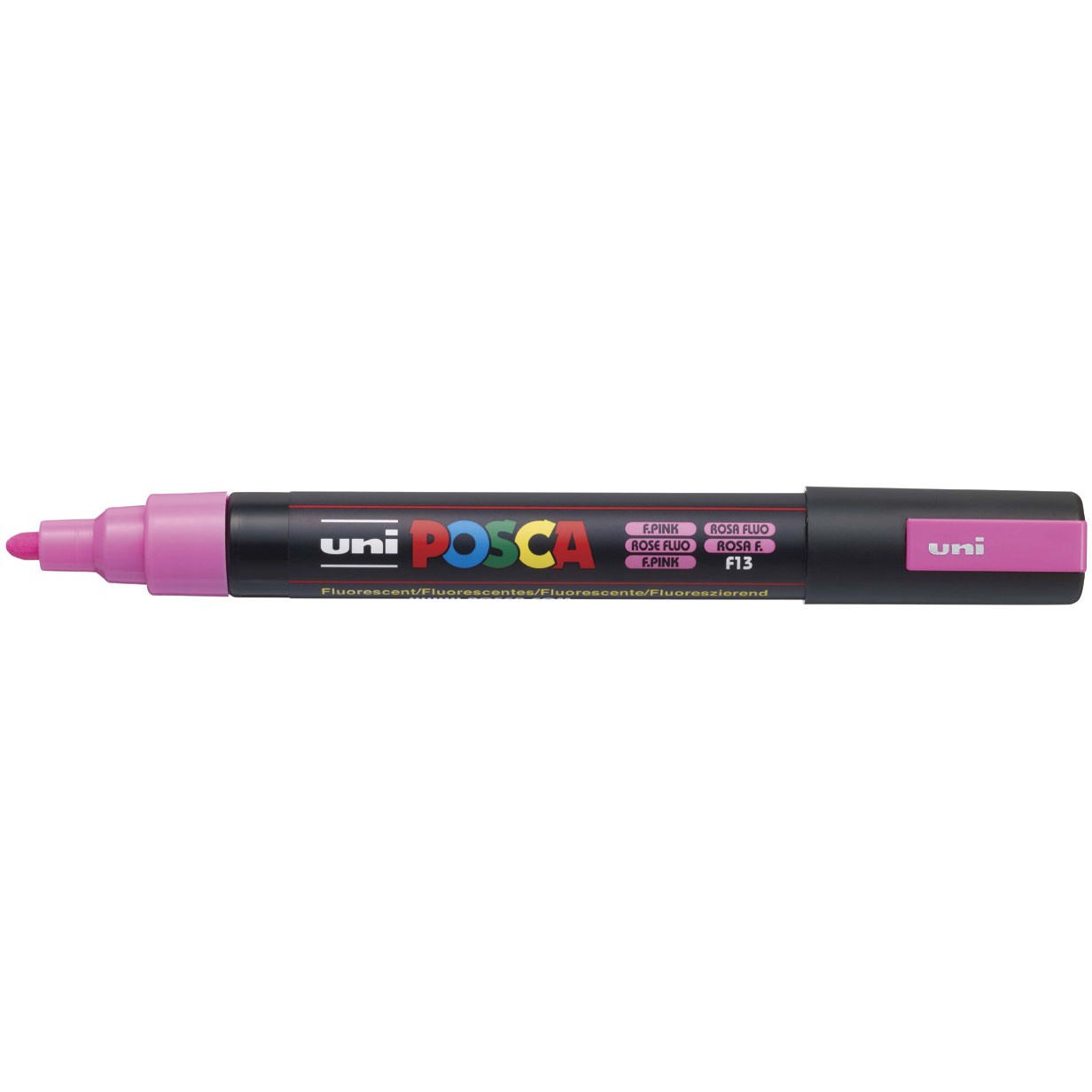 Uni Posca 5M tus med 2,5 mm spids i en fluorescerende pink neonfarve